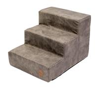 JACK AND VANILLA, Scala per Animali dal Design Moderno, Robusta e Antiscivolo, Ideale per Piccoli e Medi Animali, Dimensioni 45 x 60 x 40 cm, Colore Stone, Modello Classy