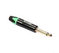 Jack Audio 1/4" Placcato Oro Alta Fedeltà | Compatibile per video audio, per trasmissione per chiara, ideale home , regia televisiva(Green)