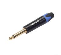 Jack Audio 1/4" Placcato Oro Alta Fedeltà | Compatibile per video audio, per trasmissione per chiara, ideale home , regia televisiva(Blue)