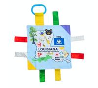 Jack & Co Giocattoli per imparare con etichetta d'amore, 2,4 x 2,4 m, morbidi e sicuri, per imparare i fatti degli Stati Uniti, giocattolo ideale per bambini, senza BPA, con clip per passeggino