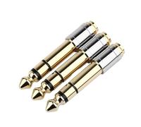 Jack da 3,5 a 6,35 Adattatore audio Convertitori da 6,5 mm a 3,5 mm Connettore maschio femmina Spina for cuffie 6,3 mm(2PCS)
