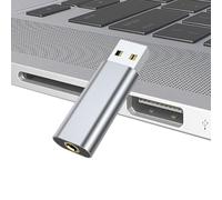 Jack da USB a audio,Adattatore plug and da USB a audio ottico da 3,5 mm - Scheda audio universale, interfaccia audio USB senza driver, audio USB portatile per laptop, desktop, PC