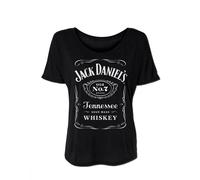 Jack Daniel Donna Jd Drappeggiata Etichetta T-Shirt Manica Corta