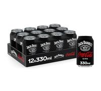 Jack Daniel’s & Coca-Cola, Bevanda Alcolica (5% Vol.) Pronta da Bere, a base di Whiskey e Coca-Cola - 1 Confezione da 12 Lattine da 33cl