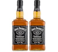 Jack Daniel’s Old No.7 - Tennessee Whiskey Filtrato Al Carbone Lincoln County Process, Note Morbide Di Vaniglia, Caramello e Rovere Tostato, 40% Vol., Bottiglia In Vetro da 70 onfezione da 2)