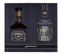 Jack Daniel’s Single Barrel Select 70cl - Special pack con un bicchiere. Whiskey speziato invecchiato in botti di rovere. 45% vol.