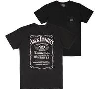 Jack Daniel's Distressed Front & Back Print ricamato No.7 Pocket T-Shirt