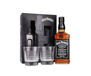 Jack Daniel's Tennessee Whiskey 40% Vol. 0,7l in Giftbox with 2 Rocks glasses