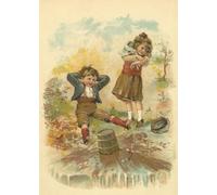 Jack e Jill dopo un'opera di un artista non identificato in un libro di rime per bambini del XIX secolo, Jack and Jill went up the hill Jack fell down and broke his crown... Poster stampato da Ken