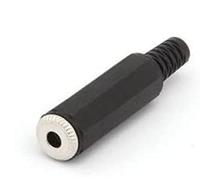 Jack femmina 3.5 mm stereo plastica nero