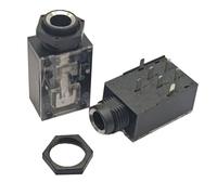 Jack femmina a due canali degli incavi 6.35mm del suono 7Pin resistenti per gli amplificatori ed il separatore del suono dei miscelatori