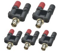 Jack femmina BNC da 5 pezzi a doppio connettore coassiale per adattatore RF jack
