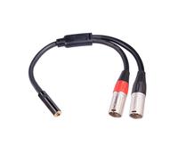 Jack Femmina Stereo da 3,5 Mm un Dual-XLR Spina Maschio un 3 Pin Sdoppiatore un Y Cavo Audio OFC Aux Cavo Microfono da 3,5 Mm un XLR Y un 3 Pin