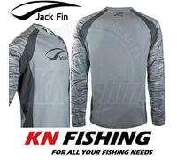 JACK FIN UV TECH T-shirt manica lunga 50+ grigio UV nero M - XXL