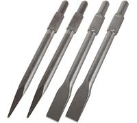 Jack Hammer - Set di punte per trapano a percussione da 30,5 cm, punta piatta e scalpelli a punta toro per demolizione e demolitore per calcestruzzo