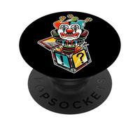 Jack in the Box Clown Jester Spooky Creepy PopSockets PopGrip Adesivo