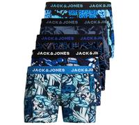 JACK & JONES 12204864 - Confezione di 5 mutande boxer da uomo, colore bianco, nero, blu e grigio, L