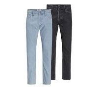 JACK & JONES 2pk Jjichris Jjoriginal Sq 738/737 2 PK MP, Blu Denim, 36W x 34L (Pacco da 2) Uomo