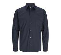 JACK & JONES Jprblaactive Stretch Slim Shirt L/S SN T, Black/Fit:Slim Fit, S Uomo