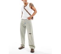 Jack & Jones - Alex - Jeans ampi azzurro acido con strappi-Blu W33 L34
