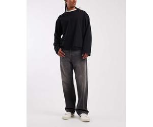 Jack & Jones - Alex - Jeans ampi nero slavato W27 L32