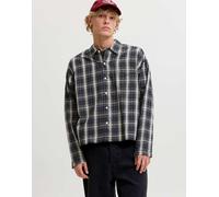 Jack & Jones Austin camicia a maniche lunghe a vestibilità ampia con colletto aperto nera-Nero S