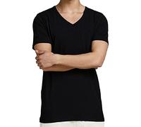 JACK & JONES Basic V-Neck Tee S/S Noos T-Shirt, Nero, S Uomo