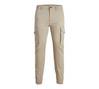 Jack Jones Beige Cotton Cargo Pants - W27 | L30