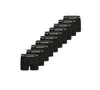 JACK & JONES Boxer da uomo, confezione da 10 pezzi, in cotone, basic trunks jacanton, biancheria intima retrò, pantaloncini elasticizzati, colore nero, bianco, S, M, L, XL, XXL, 3XL, 10 x nero/nero