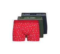 JACK & JONES Boxer 'JACDEER' blu notte / oliva / rosso sangue / bianco Uomo JACK & JONES XL