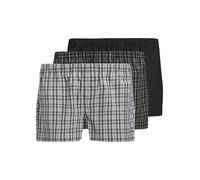 Jack & Jones - Confezione da 3 boxer neri a quadri-Nero XL