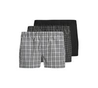 Jack & Jones - Confezione da 3 boxer neri a quadri-Nero XL