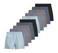 JACK&JONES Boxershorts Uomo 10 Pack JACMILANO In Cotone Nere/Marroni/Blu/Gra