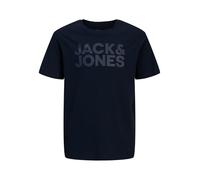 JACK&JONES JUNIOR JJECORP Logo Tee SS O-Neck SN Jnr, T-Shirt Bambino, Navy Blazer/Print:JR/Large Print W.Navy Blazer,
