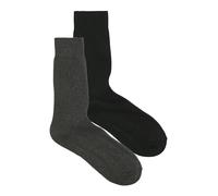 JACK & JONES JAC - Calzini Premium Noos, confezione da 2, Black/Pack: Dark Grey Melange, Taglia unica