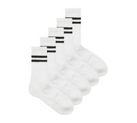 Jack & Jones - Confezione da 5 calzini da tennis bianchi-Bianco One Size