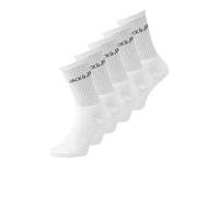 JACK & JONES JACREGEN TENNIS SOCK 5 PACK NOOS, bianco/confezione: bianco, bianco, bianco, Taglia unica