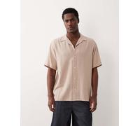 Jack & Jones - Camicia a maniche corte testurizzata beige-Neutro XXL