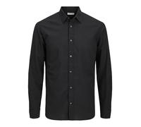 Jack & Jones Camicia a Maniche Lunghe da Uomo Jjesummer LS SN, Nero, L