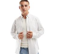 Jack & Jones - Camicia beige a righe-Neutro M