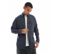 Jack & Jones - Camicia blu navy testurizzata a righe S