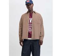 JACK & JONES Oversized Cord Shirt LS Jorinwood-Maglia Oversize a Coste, Taglia L, Mocha Meringue, XL Uomo
