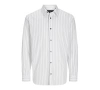 JACK & JONES Jprblabushwick Stanley-Maglietta L/S SN Camicia Casual, Bianco/vestibilità: a Strisce, XL Uomo