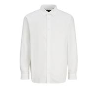 JACK & JONES Camicia da Uomo a Maniche Lunghe, Colletto Classico e Chiusura a Bottoni, Colore:Bianco, Taglia:L