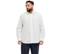 JACK & JONES Camicia da Uomo Jjebreeze Misto Lino L/S SN Pls, Bianco, 3XL, Bianco, 3XL
