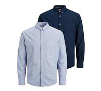 JACK & JONES Camicia da uomo Regular Fit, Blu (Navy Blazer/W. Cashmere Blue), XL