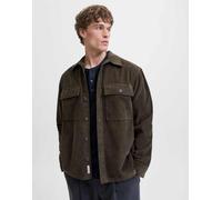 Jack & Jones - Camicia giacca color oliva nera-Nero XS