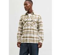 Jack & Jones - Camicia giacca color torba-Verde S