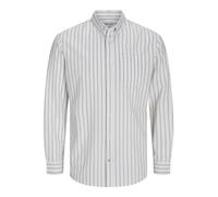 JACK & JONES Camicia greige / bianco Uomo JACK & JONES XXL greige / bianco
