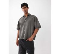 Jack & Jones - Camicia grigia sovratinta a quadri-Blu M
